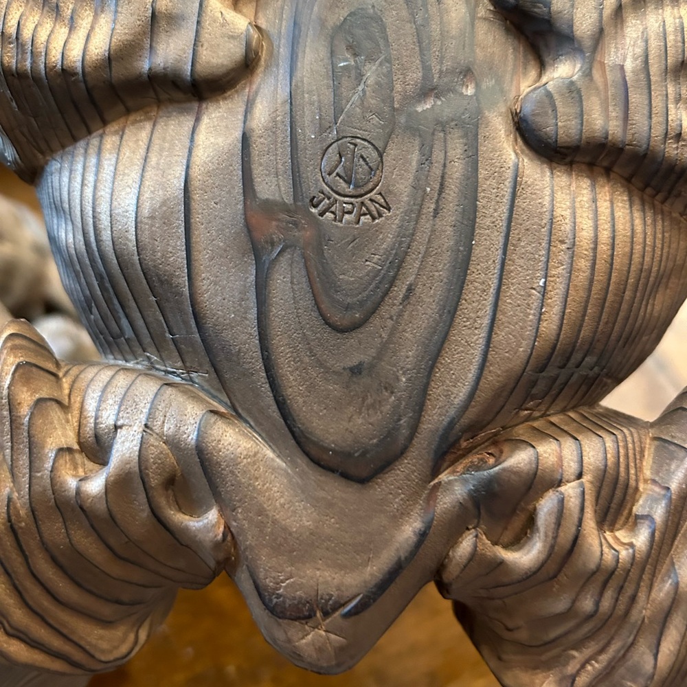 3 cryptomeria Japanese frog carvings - Picture 7 of 10